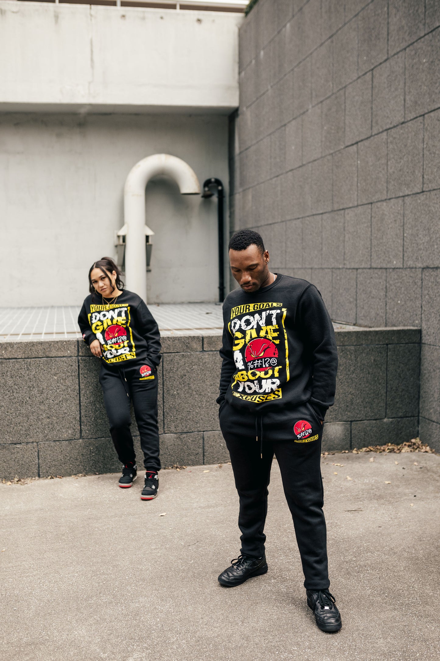 Black Goals Crewneck